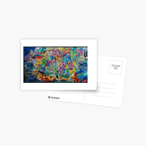 3D Layered Resin Landscape Art Coffee Table by Chicago Artist Gary Bradley Postcard