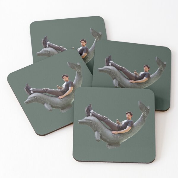 Item preview, Adam Driver on a Dolphine in Sand Cutout designed and sold by goon-squad.