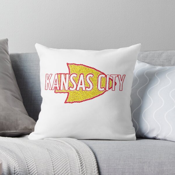 Kansas City Football with Arrowhead Throw Pillow