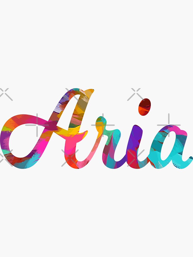 Avery abstract painting girl's name Sticker for Sale by ComicKitsch