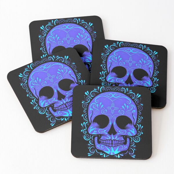 Item preview, Zia Sugar Skull (blue) designed and sold by AlbertWu.