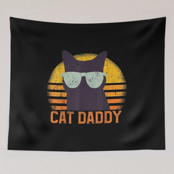 Aperçu de l'œuvre Cat Daddy Vintage Eighties Cat Retro Distressed créée et vendue par erichlevy9322.