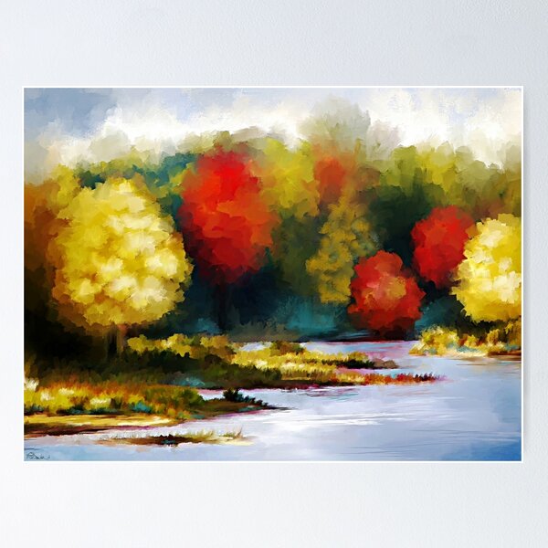 Item preview, Autumn Landscape - Abstract Art designed and sold by Renee Dawson.