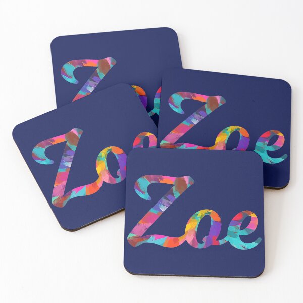 Item preview, Zoe abstract painting girl's name designed and sold by ComicKitsch.