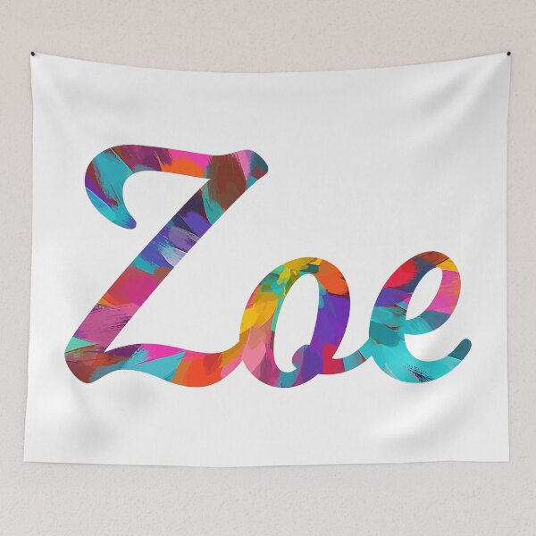 Item preview, Zoe abstract painting girl's name designed and sold by ComicKitsch.