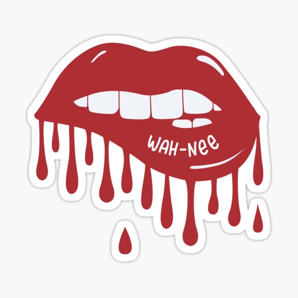 WAH-NEE dripping lips Sticker