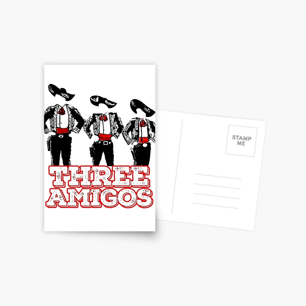 CHEVY CHASE , STEVE MARTIN and MARTIN SHORT in THREE AMIGOS -1986-. Greeting  Card by Album