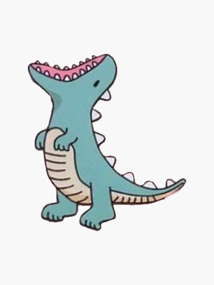 Thumbnail 3 of 3, Sticker, Cartoon Dinosaur designed and sold by paytonstach.