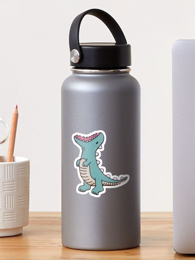 Thumbnail 1 of 3, Sticker, Cartoon Dinosaur designed and sold by paytonstach.