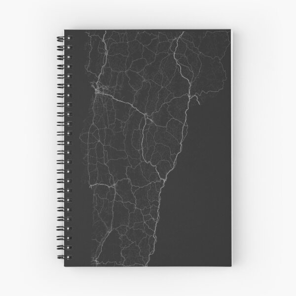 Item preview, Roads of Vermont. (White on black) designed and sold by Graphical-Maps.