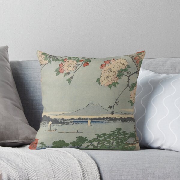 Item preview, Cherry Blossoms on Spring River Ukiyo-e Japanese Art designed and sold by VintageArchive.