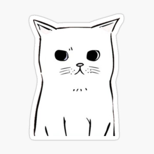 Anime Cat Meme Sticker for Sale by Anime Sekai