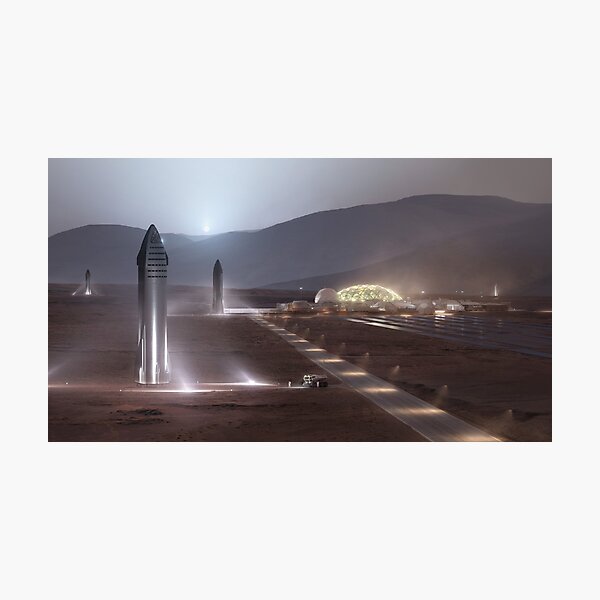 SpaceX Starship - Mars Photographic Print
