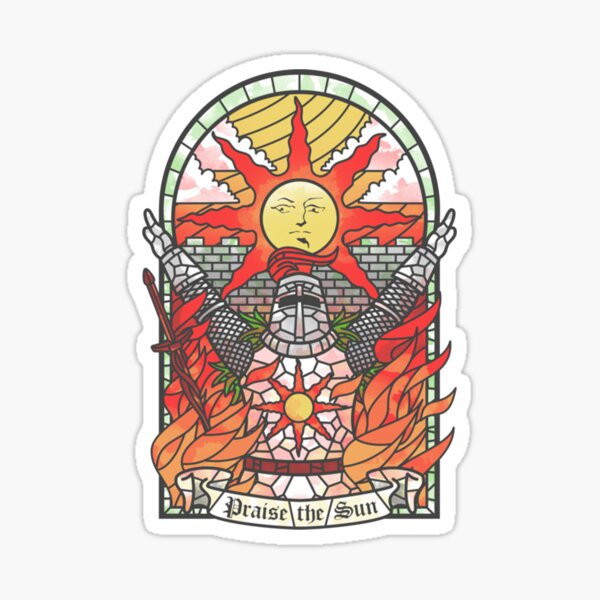 Praise The Sun V2 Sticker By Dragoncomeback Redbubble