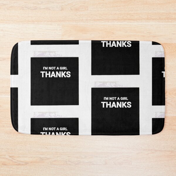 Item preview, I'm not a girl THANKS - Black and White- Gender Design designed and sold by kawaiicatstudio.