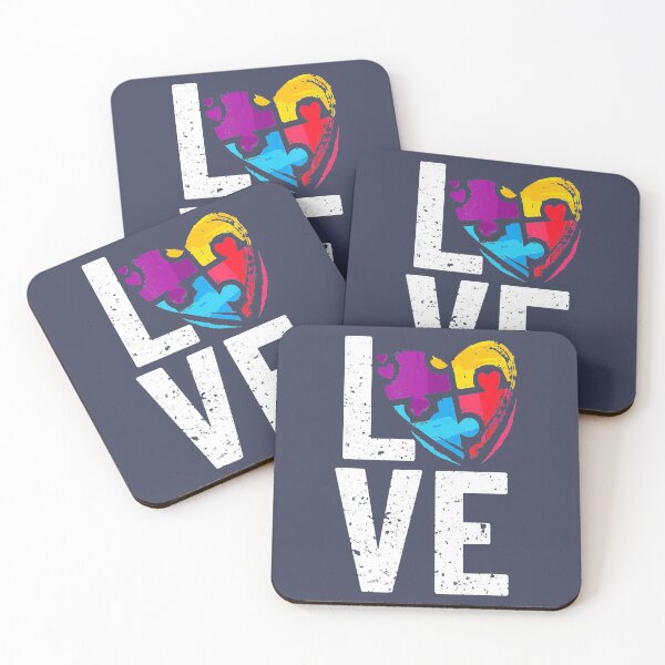 Item preview, Autism Awareness Puzzle Pieces Love Autism Mom Dad designed and sold by WoofzWoof.