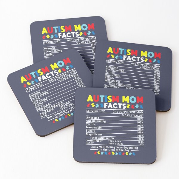 Item preview, Autism Mom Facts One Supportive Awareness Gift designed and sold by WoofzWoof.