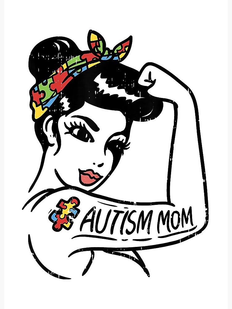 Download Autism Mom Unbreakable Autistic Strong Puzzle Piece Art Board Print By Woofzwoof Redbubble