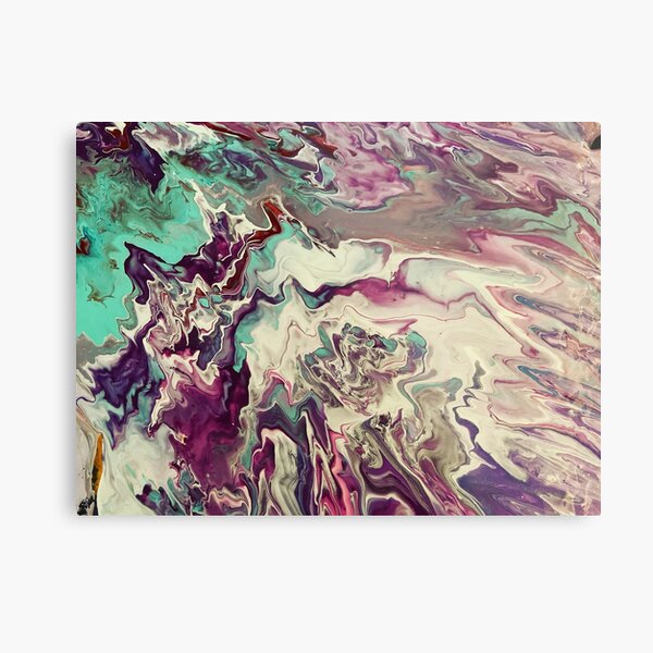 Acrylic Pour Metal Print