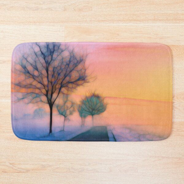 Item preview, Winter landscape road designed and sold by Red Witch Art.