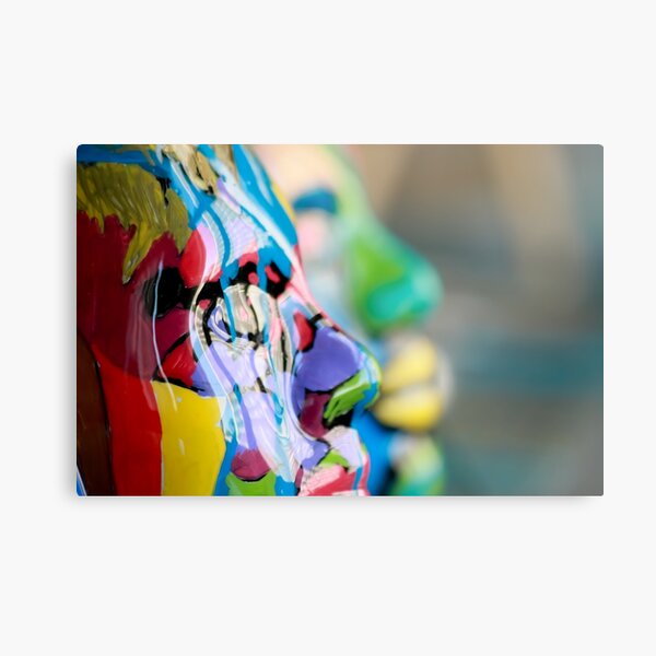 Painted Masks by Chicago Artist Gary Bradley Metal Print