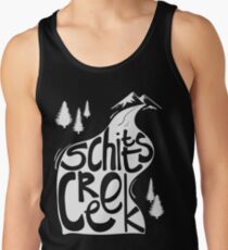 Schitt's Creek hand lettering in Creek flowing from Mountains Tank Top