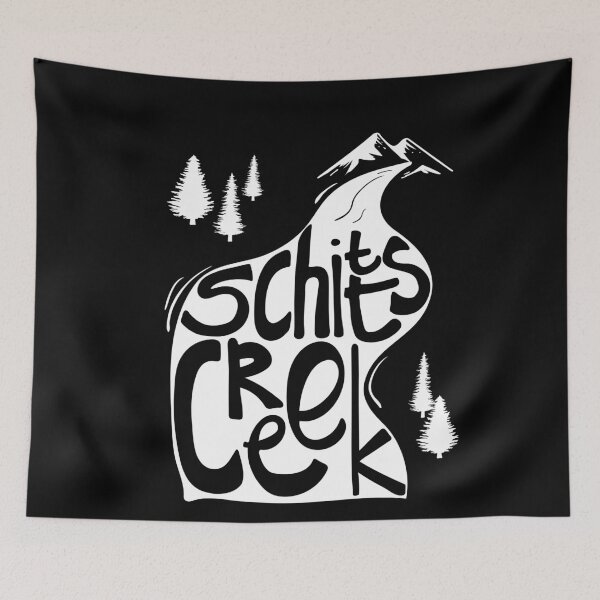 Item preview, Schitt's Creek hand lettering in Creek flowing from Mountains designed and sold by The-Goods.
