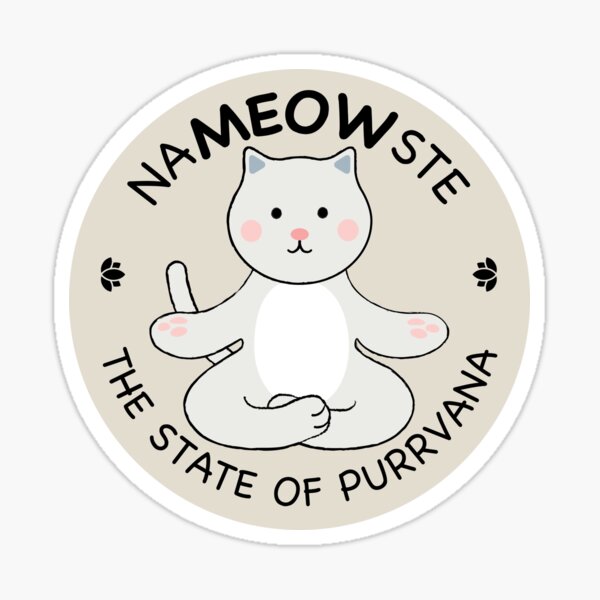 Yoga Cat - Namaste Sticker