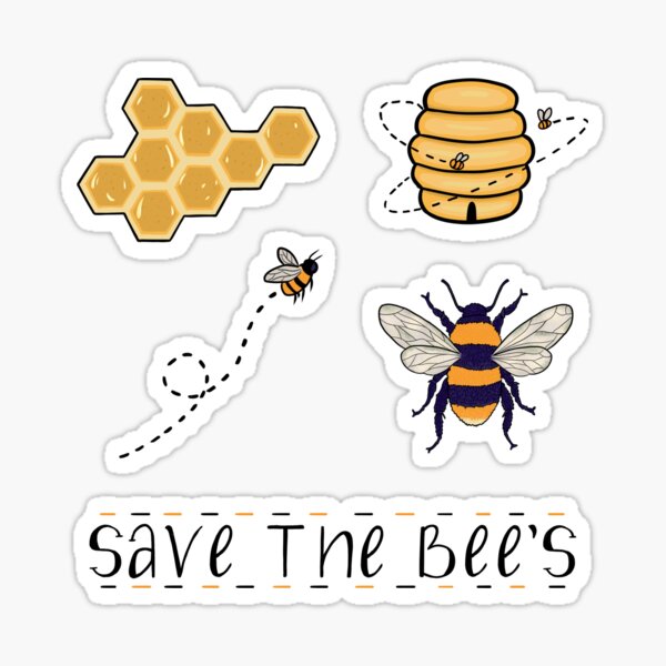 Honey Bee Mixer Decals Honeycomb Decals Watercolor Bee Stickers