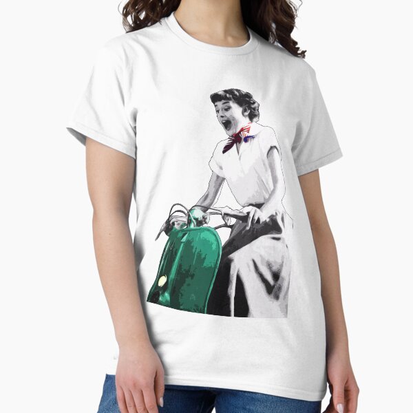 Vista previa del artículo con la obra «Vacaciones en Roma de Audrey Hepburn», diseñado y vendido por Ann Arbor Art.