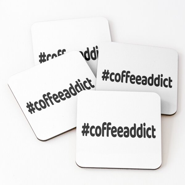 Item preview, #Coffeeaddict (Hash Tag Coffee Addict) Funny Caffeine Quote designed and sold by SassyClassyMe.