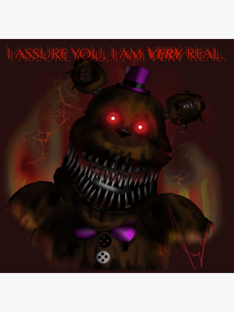 I am real” FNAF UCN Nightmare Fredbear Art Board Print for Sale by  terrieberrytont