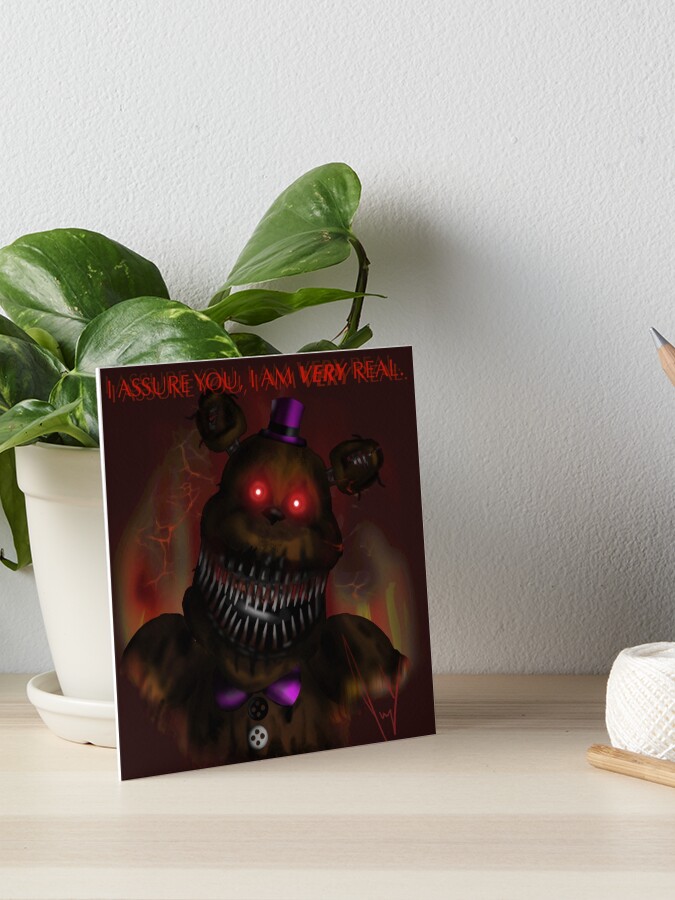 I am real” FNAF UCN Nightmare Fredbear Art Board Print for Sale by  terrieberrytont