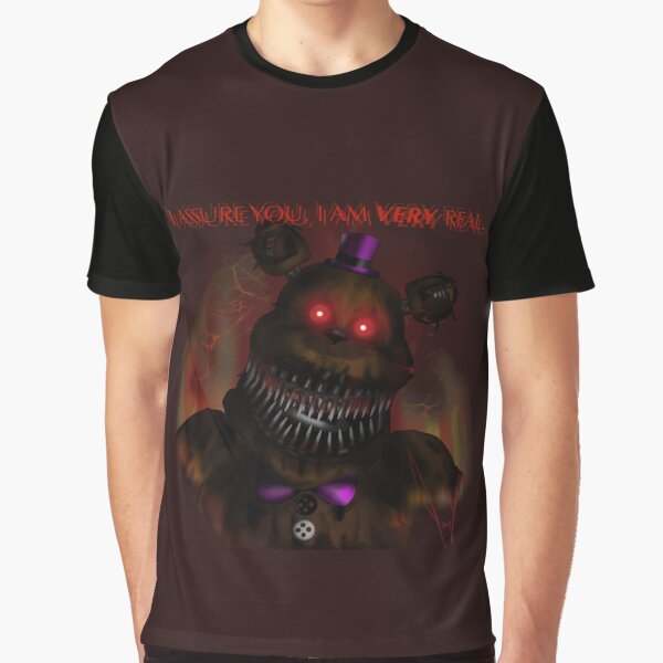 I am real” FNAF UCN Nightmare Fredbear Graphic T-Shirt for Sale by  terrieberrytont