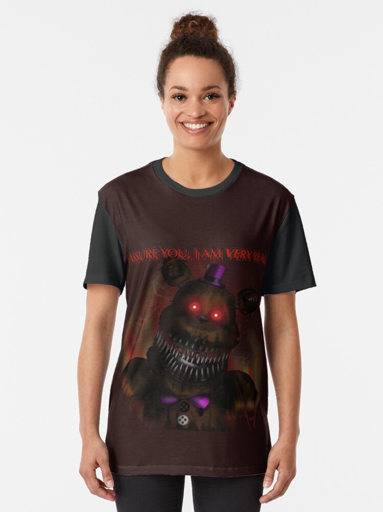 I am real” FNAF UCN Nightmare Fredbear Graphic T-Shirt for Sale by  terrieberrytont