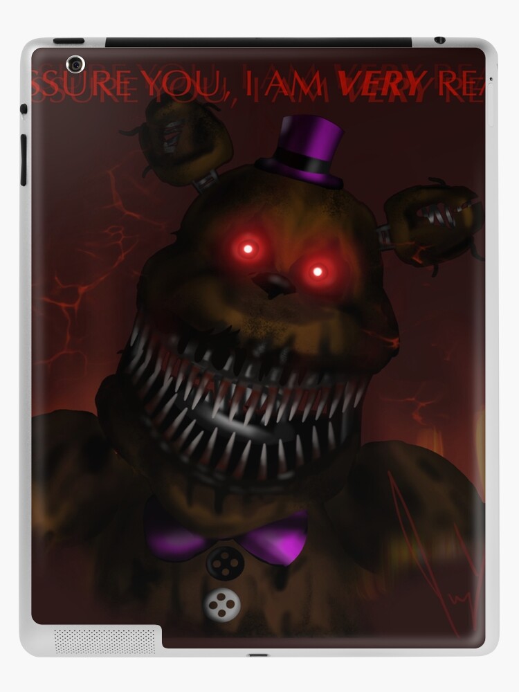 I am real” FNAF UCN Nightmare Fredbear iPad Case & Skin for Sale by  terrieberrytont