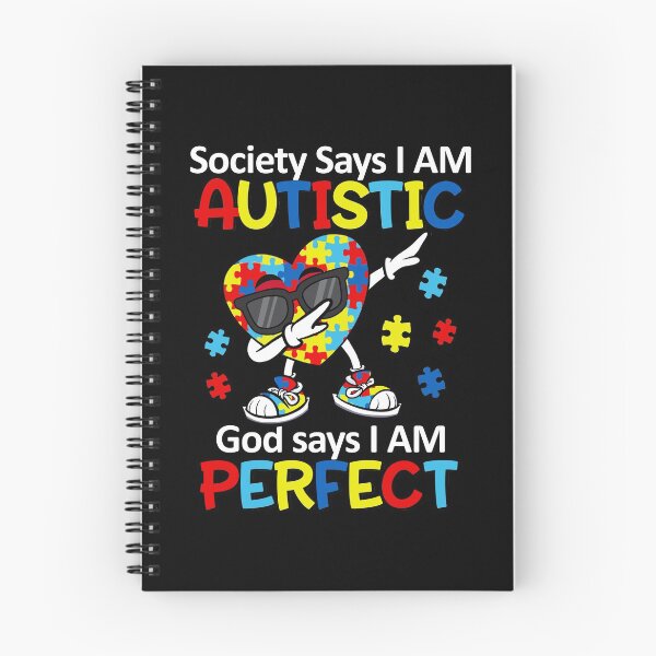Item preview, Autism Dabbing Society Says I am Autistic God Says I am Perfect Autism Awareness designed and sold by BlueShop.