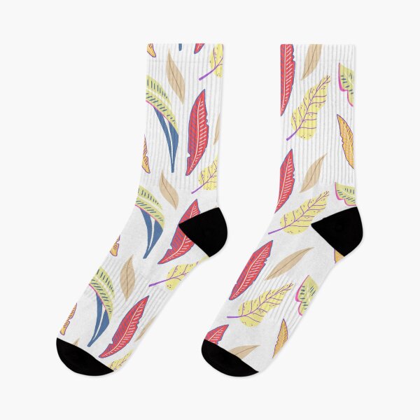 Item preview, Tropical leaves and feathers designed and sold by ECLECTICimprint.