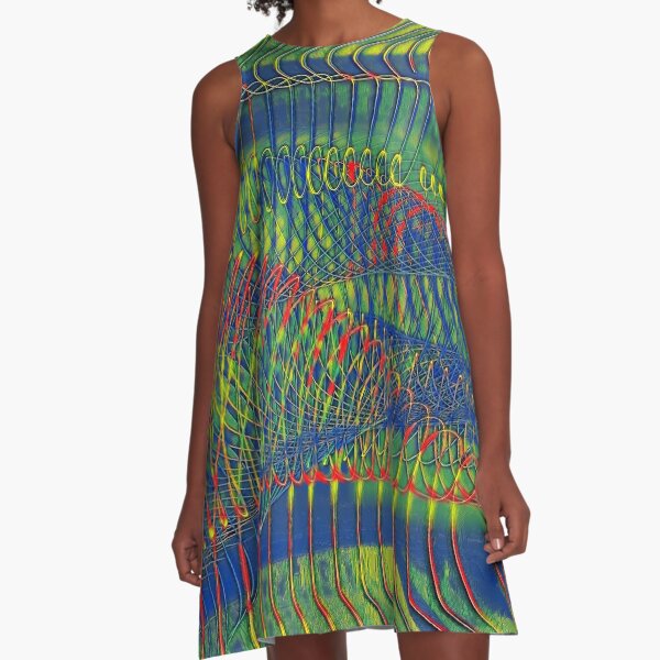 SPIRALEN ABSTRAKT PARANOIA A-Linien Kleid