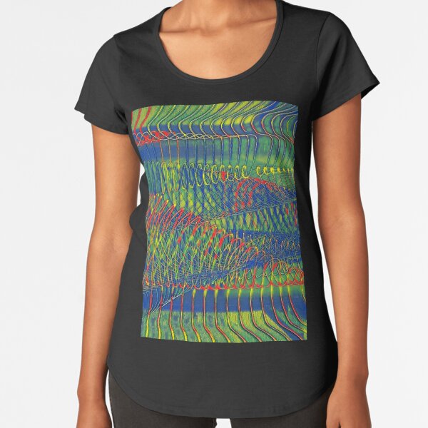 SPIRALEN ABSTRAKT PARANOIA Premium Rundhals-Shirt