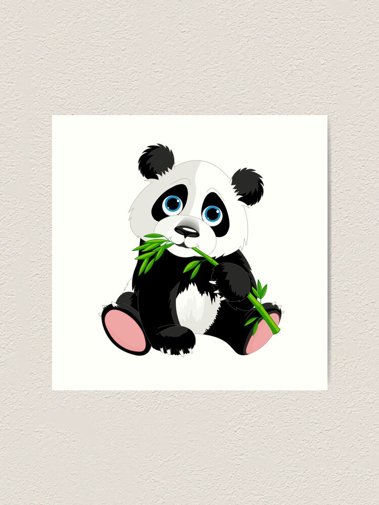 Baby Panda Art Print By Printmeon Redbubble