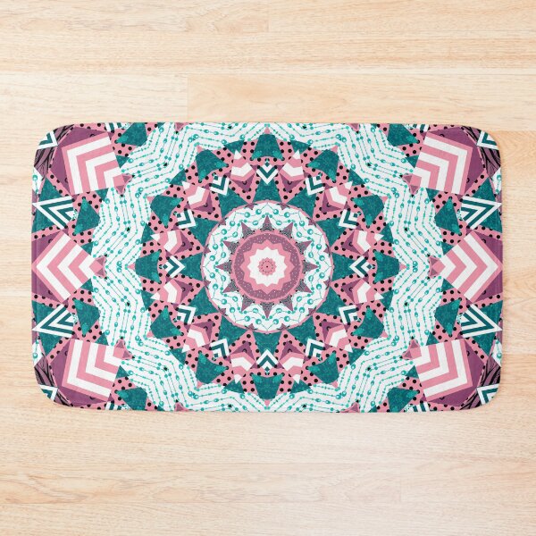 Item preview, Rustic patchwork quilting mandala round print folk traditional ethno  designed and sold by fuzzyfox.