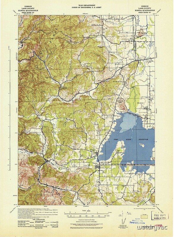 quot USGS Topo Map Oregon Elmira 282456 - 