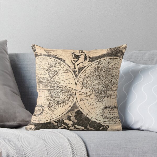 Item preview, Vintage World Map Dated 1703 designed and sold by gtcdesign.