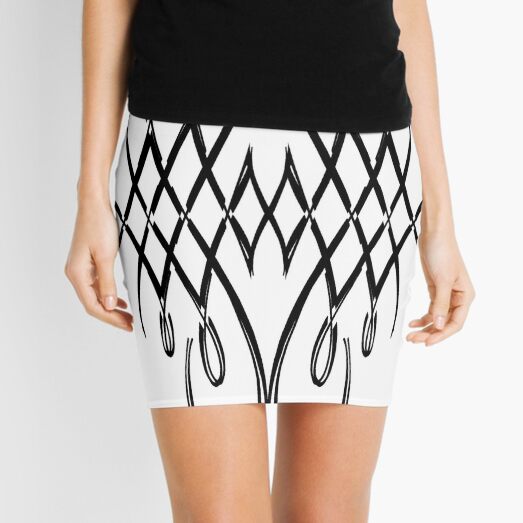 Pattern, design, tracery, weave, structure, framework, frame Mini Skirt