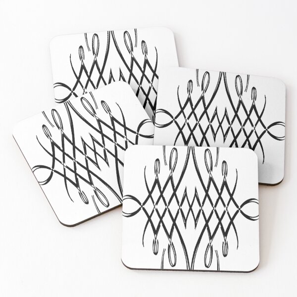 Pattern, design, tracery, weave, structure, framework, frame Coasters (Set of 4)