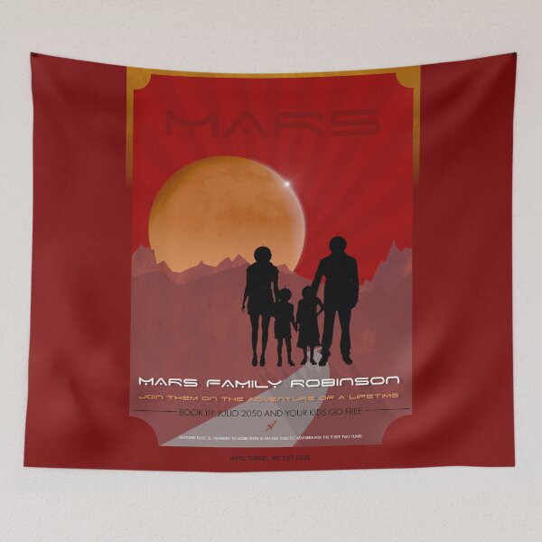 Item preview, Mars Family Robinson Space Travel Retro Poster designed and sold by KALEIDOSCOPE UK.