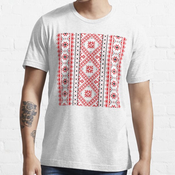 #Ukraine #Pattern - Ukrainian Embroidery: вишивка, vyshyvka #UkrainianPattern #UkrainianEmbroidery Essential T-Shirt