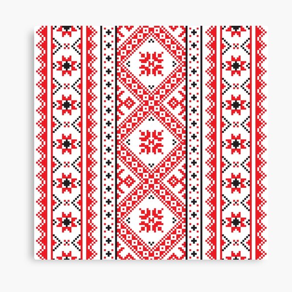 #Ukraine #Pattern - Ukrainian Embroidery: вишивка, vyshyvka #UkrainianPattern #UkrainianEmbroidery Canvas Print