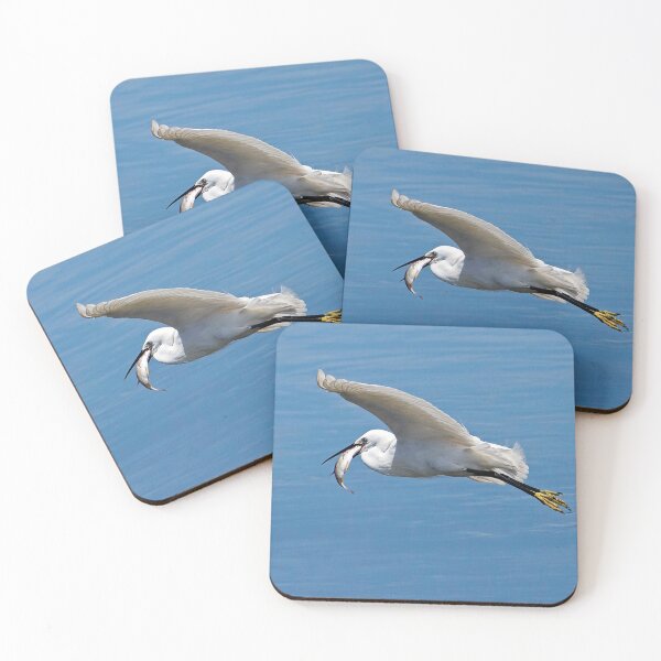 Item preview, Little Egret in Flight with Catch designed and sold by DonMc.